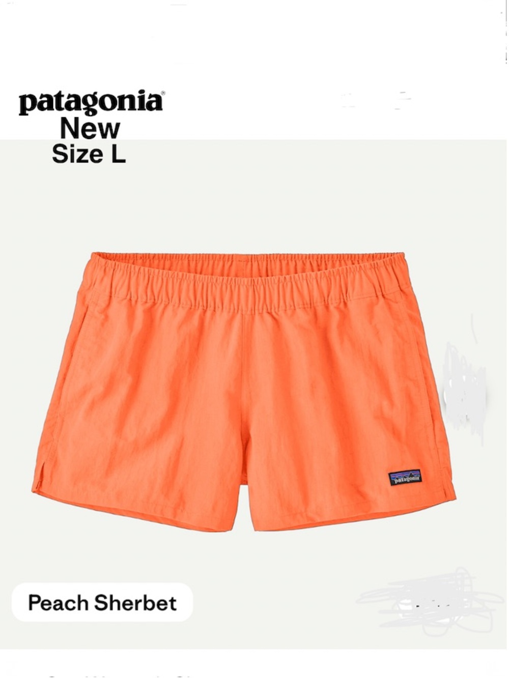 New Women's Barely Baggies™ Shorts 2½" Shorts Size L Coral with tags peach ⭐️⭐️